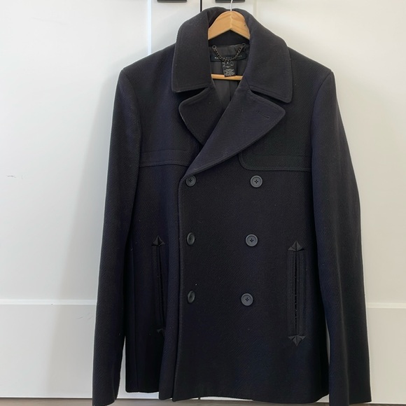 Marc Jacobs MEN'S WINTER WOOL and COTTON pea coat Size Small - Picture 1 of 8